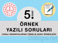 5. Sınıf örnek yazılı soru kitapçıkları ve çözümleri