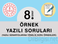 8. Sınıf örnek yazılı soru kitapçıkları ve çözümleri