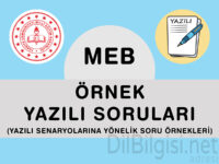 MEB örnek yazılı soru kitapçıkları